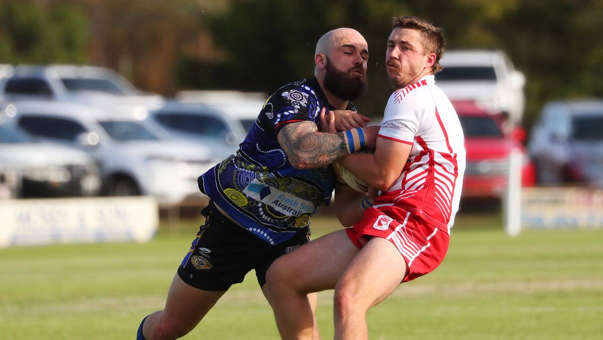 Jock Ward in action for Temora during the West Wyalong Knockout which is hoped won't be the only time the Dragons play this season.