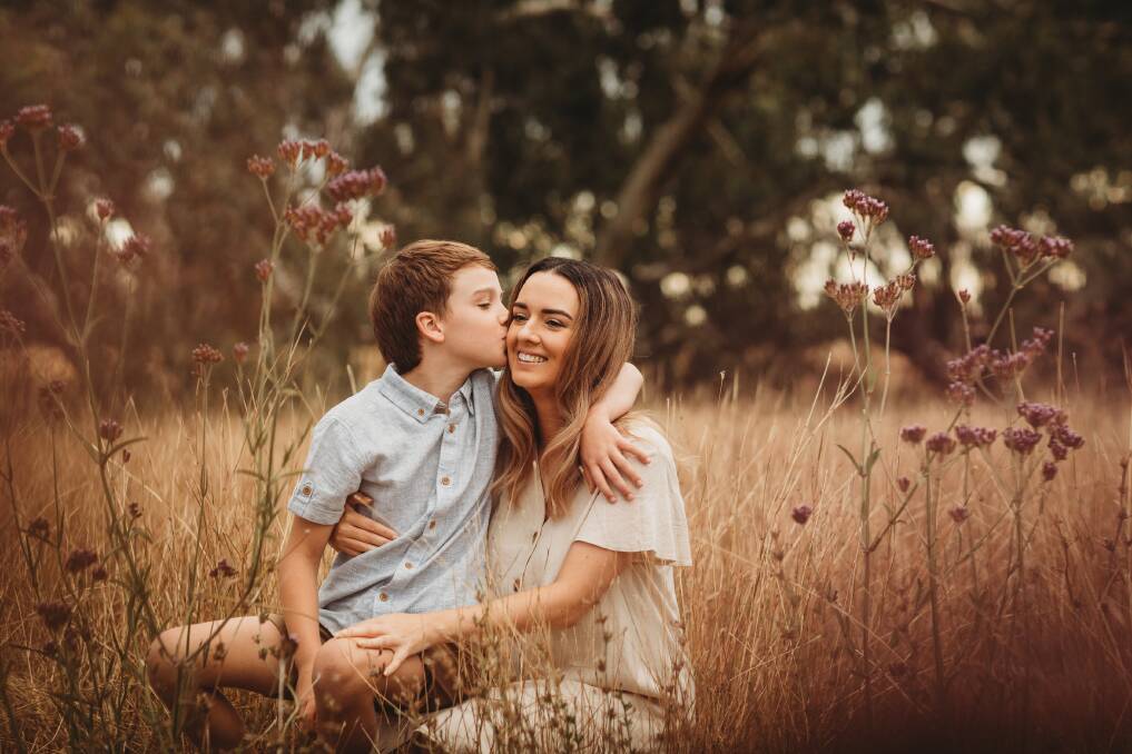 LOVE AND SUPPORT: Wagga mum Mel Carr with her son Isaac before her leukaemia diagnosis in May. Picture: Contributed