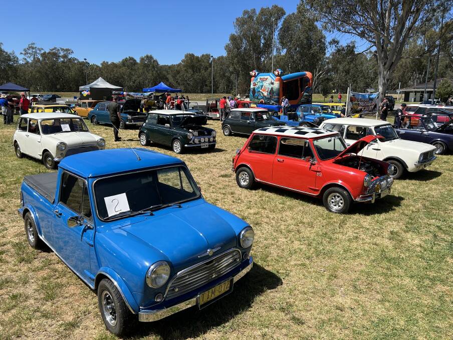 More than 30 Minis were entered into the Mini Muster Show and Shine vying for two trophies on Saturday. Picture by John Gray 