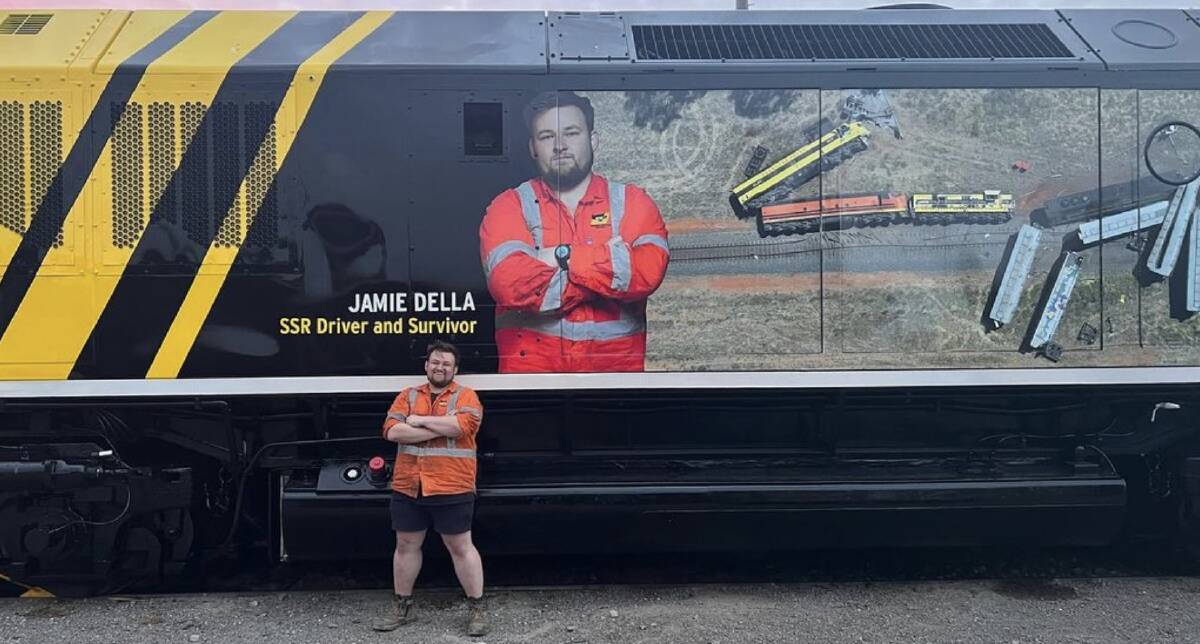 On March 8, 2023, SSR train driver Jamie Della, of Junee, was involved in a serious truck and train crash which saw the train derailed near Marrar and Old Junee. Now, he is hoping that by sharing his experience, it might save others from having a similar experience. Picture by SSR
