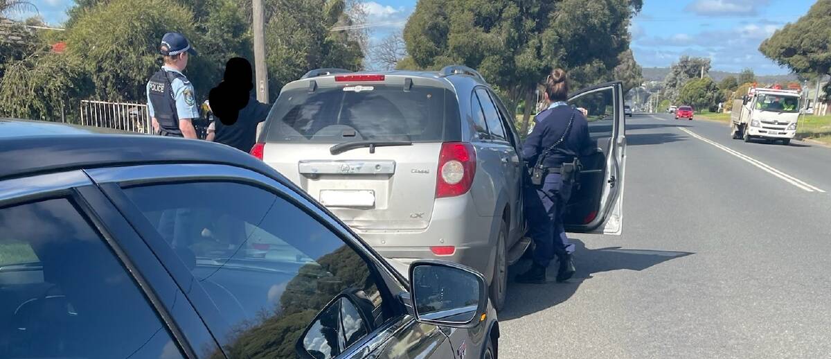 The driver of a Holden SUV stopped by Wagga police in Ashmont on Monday was arrested and charged. Picture by NSW Police