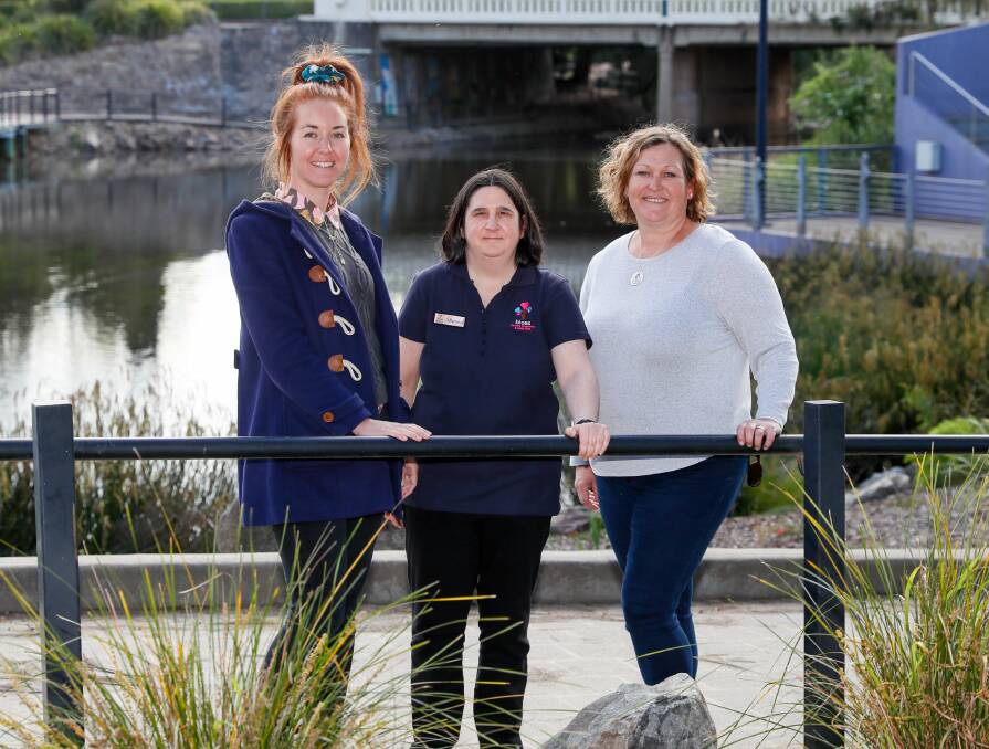 BLOSS Riverina Pregnancy and Baby Loss Support Inc founders Anna McRorie (left) and Katie Farrell (right) with committee member Sharon Jones. Picture by Les Smith