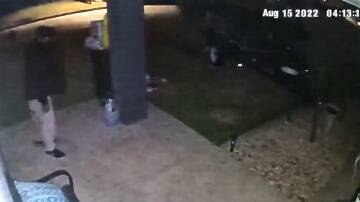 CAUGHT ON CAMERA: A Glenfield Park resident captured security footage of a man scoping out her yard. Picture: Supplied