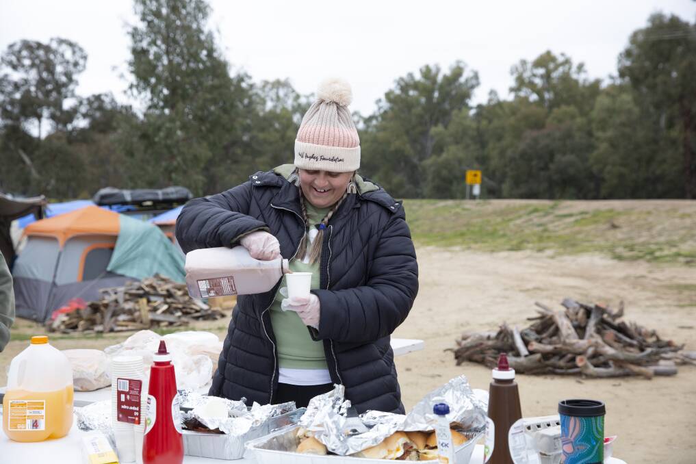 FEEDING THE HOMELESS: Mel Berthlay visits Wilks Park on a weekly basis to deliver food to the site's homeless residents. Picture: Madeline Begley
