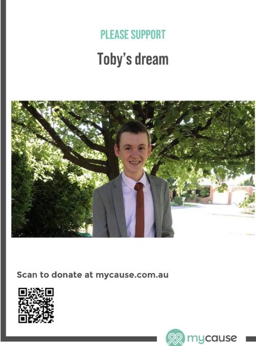 MAKE A DONATION: To make a donation to Toby Holt scan the QR code above. 