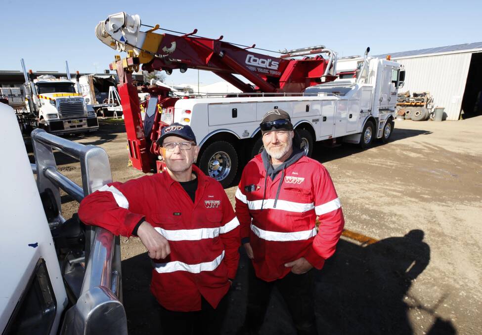TV FEATURE: Cool's Wagga Truck Towing brothers Jimmy Cool and Paul Cool are set to make an appearence on the big screen. Picture: Les Smith 
