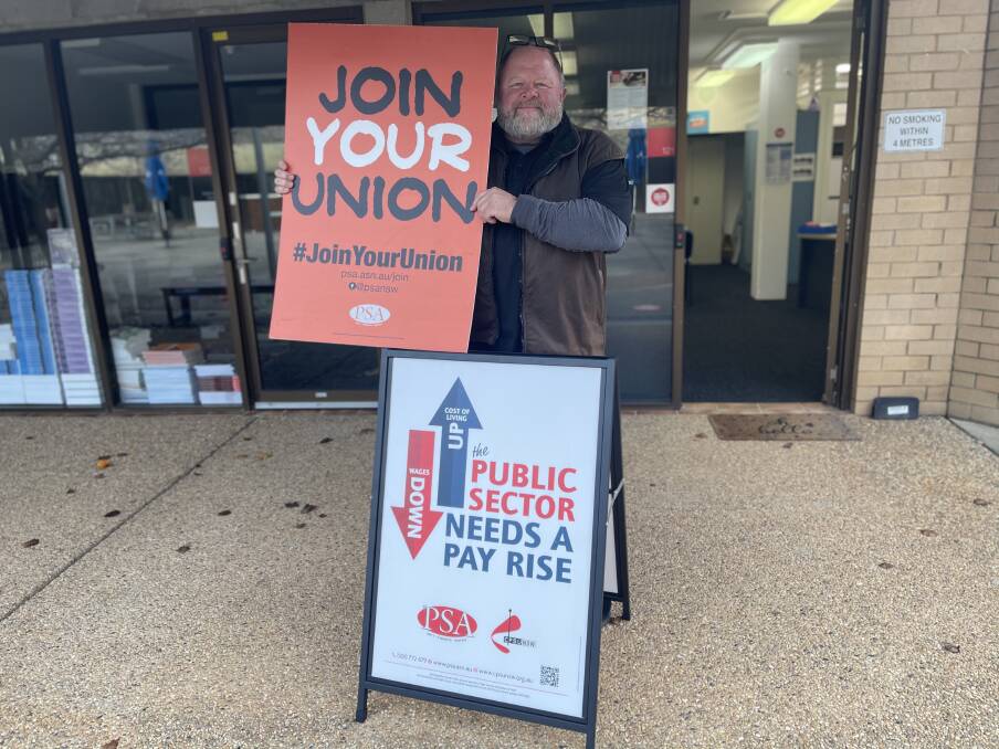 NOT GOOD ENOUGH: Riverina-based Public Services Association regional organiser Thomas Hooper to join workers in industrial action. Picture: Taylor Dodge