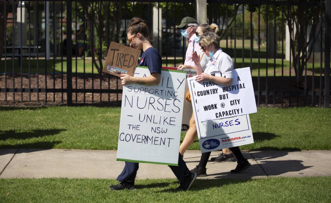 STRIKE ACTION: Wagga nurses and Midwives will likely participate in a second 24-hour statewide strike across the public health second later this month. Picture: Madeline Begley