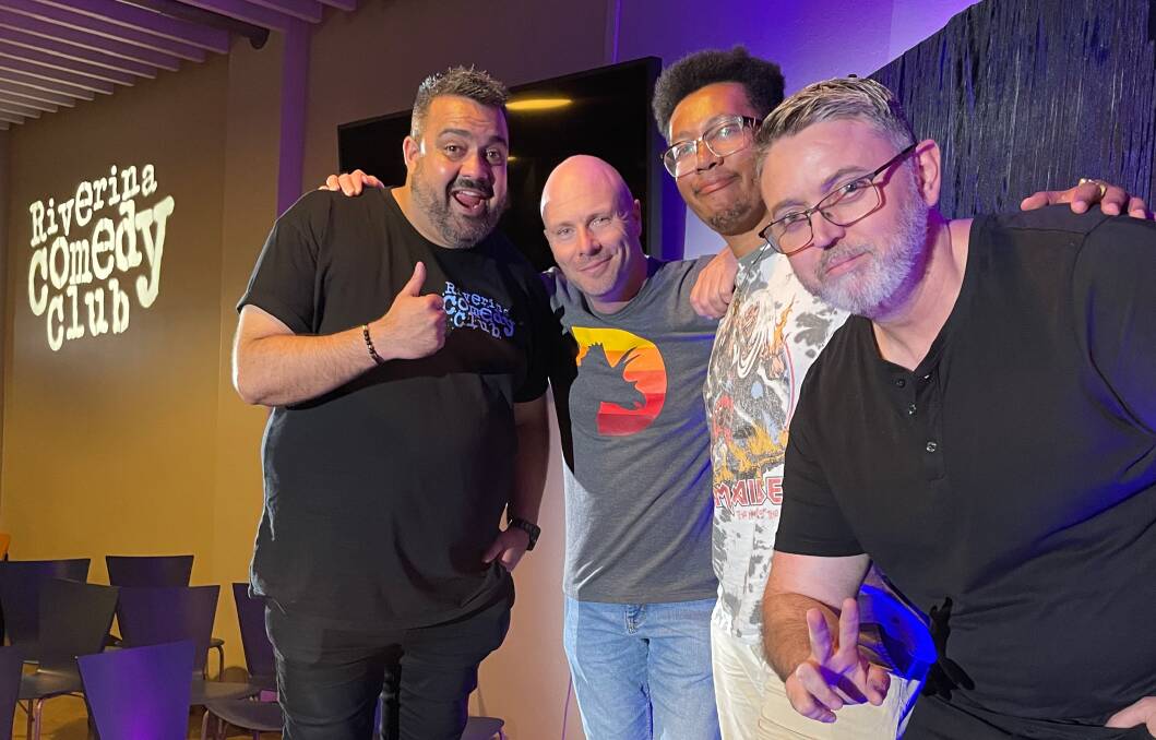 Riverina comedians Dane Simpson, Dave Cunneen, Aidan Mungai and Josh Liston are taking a week-long show to the 2024 Melbourne International Comedy Festival. Picture by Daisy Huntly
