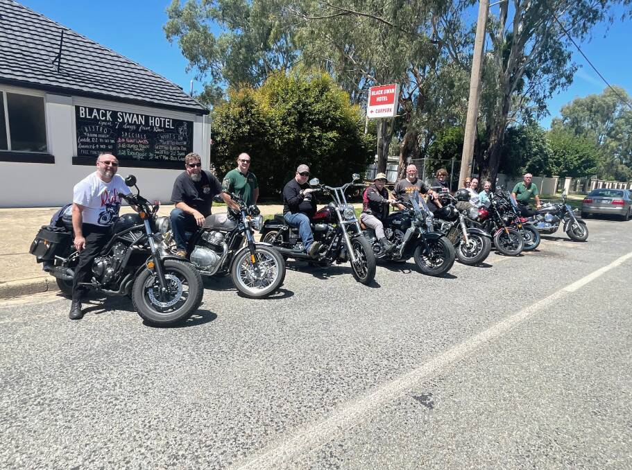 Riverina riders gearing up for the 2023 Bradley Nixon Memorial Motorcycle Dice Run and Rolling Bike Show fundraiser at The Black Swan Hotel. Picture by Taylor Dodge