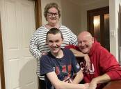 FAMILY FIRST: Lousie and Stephen Holt with their funny, witty 16-year-old son Toby Holt. Picture Taylor Dodge