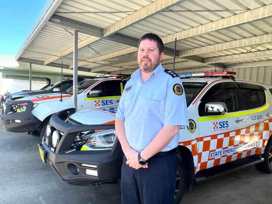 SES Southern Zone Commander Benjamin Pickup warns residents to be safe if flooding is to ensue this evening. Picture by Taylor Dodge