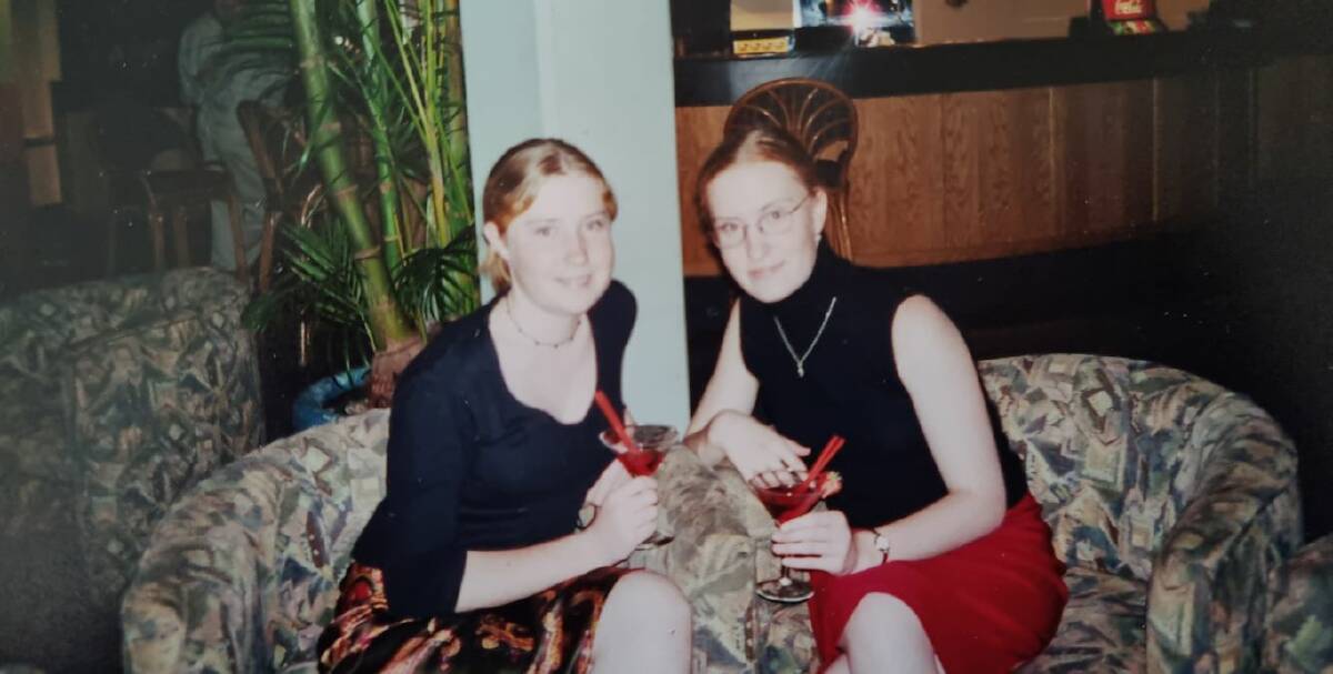 Niamh Maye (left) and older sister Fionnuala Hagerty pictured together in 2001, a year before Niamh disappeared. Picture: Contributed 