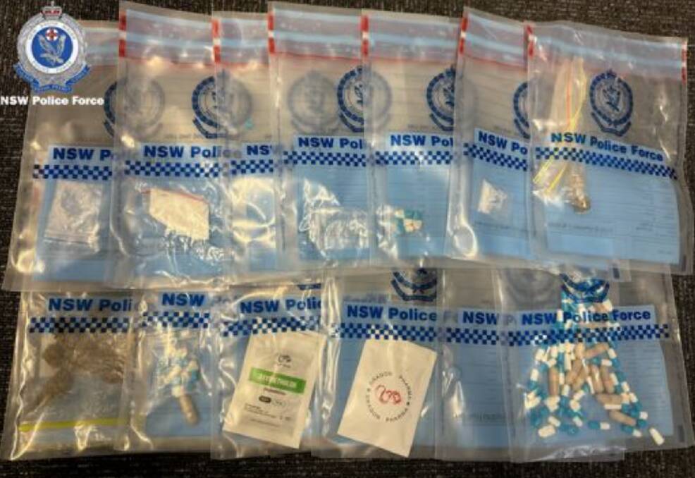 An array of drugs were confiscated after a home in Lloyd was searched by police. Picture by NSW Police