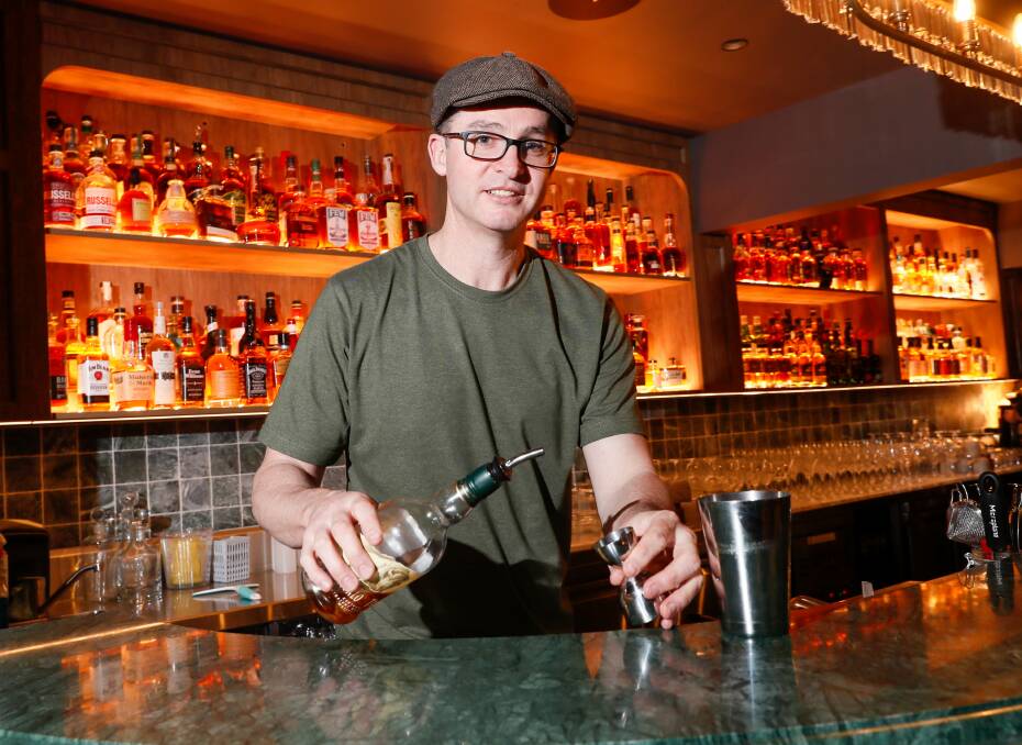 Bar Olivette owner Nick King wants his speakeasy-style bar to be cosy and prohibition-like. Picture by Les Smith 