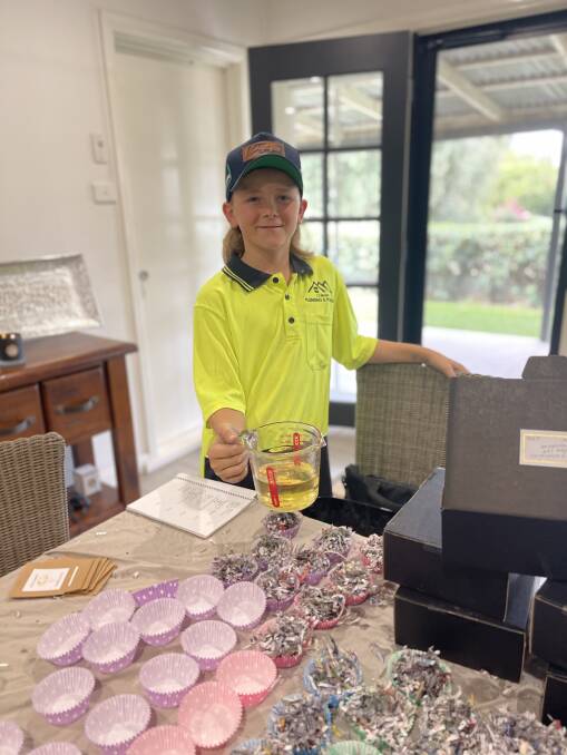 MASTER MIND: Wantabadgery's 11-year-old George Moore has been making and selling eco-friendly firelighters. Picture: Taylor Dodge