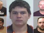 Riverina Police District has appealed for information to help located five wanted men. Pictures by NSW Police 