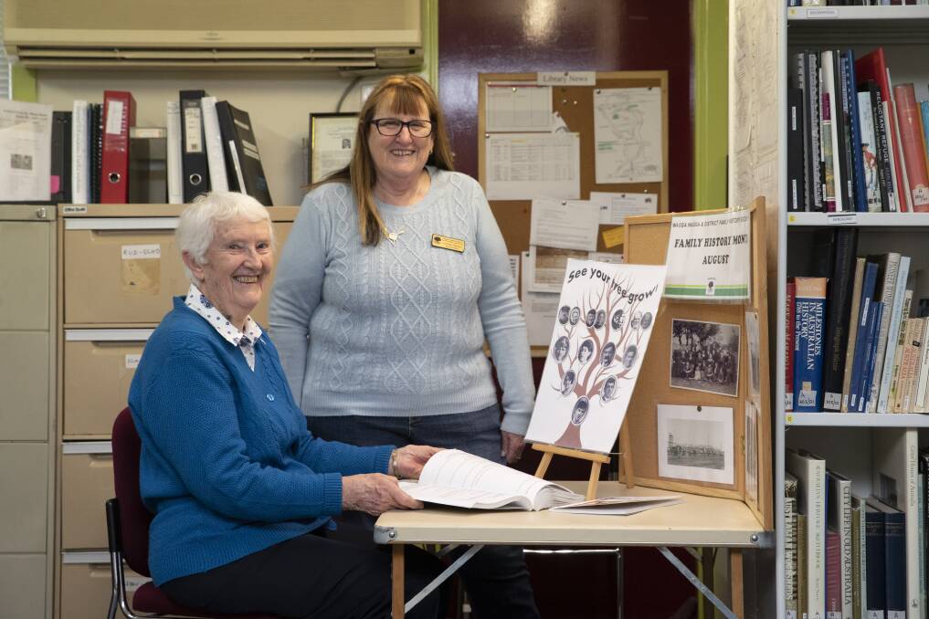 INVESTIGATING: Wagga and District Family History Society secretary Jan Hurcum and research officer Leanne Diessel have helped hundreds find their family roots. Picture: Madeline Begley 