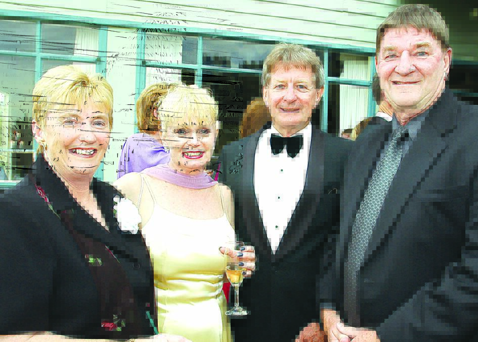 MEMORIES: Lesley Masterson with Barbara and Milton Breust and Doug Masterson at the Real Estate Awards at the Country Club in 2001. Picture: Stephen Beazley 