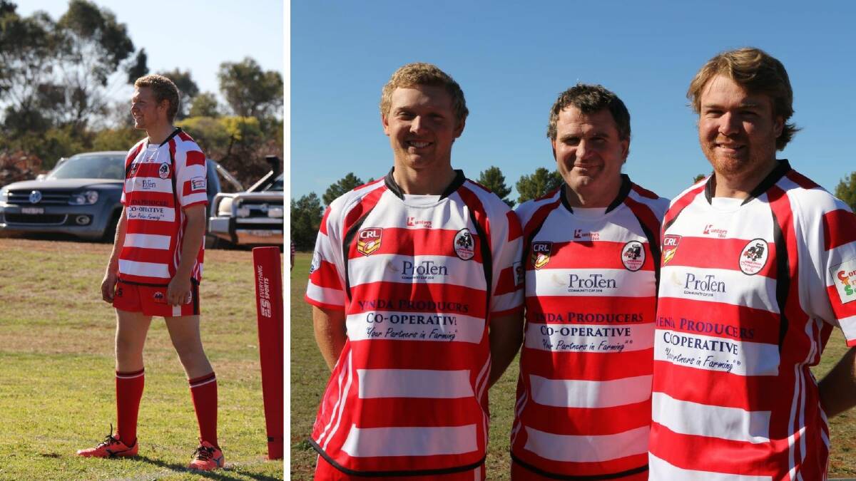In 2018 Rankins Springs' Sam Prince was able to play for the Dragons alongside his dad Charlie and brother Brendon. Pictures supplied 
