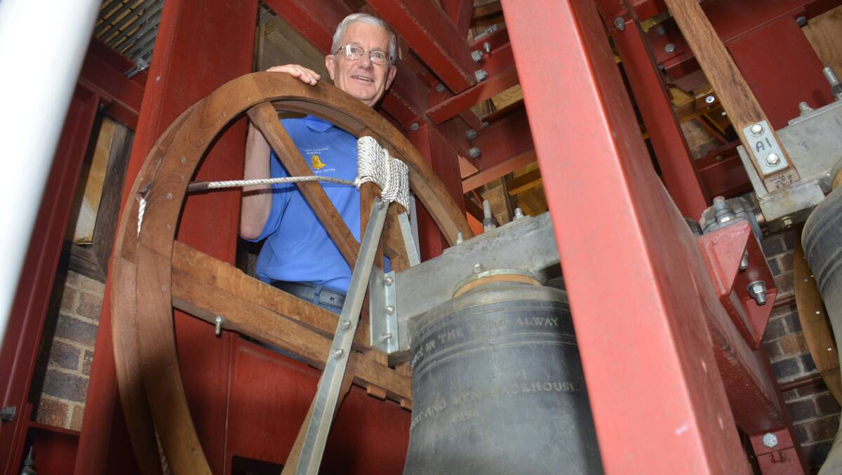 CELEBRATION: Simon McMillan, Tower Captain of the St Peter's bellringers, says the catherdral's bells will be heard in Armidale tomorrow to mark the VP Day anniversary.