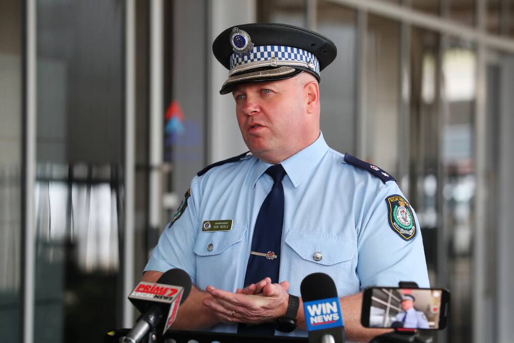 CRACKDOWN: Superintendent Bob Noble addresses media on police operations for the seven-day snap lockdown. Picture: Emma Hillier 