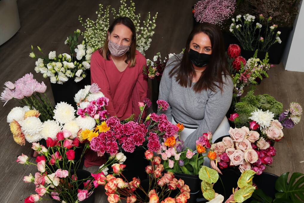 BLOSSOMS: Morgan Robertson and Bree Richardson met at playgroup and soon a business idea bloomed. Picture: Emma Hillier 