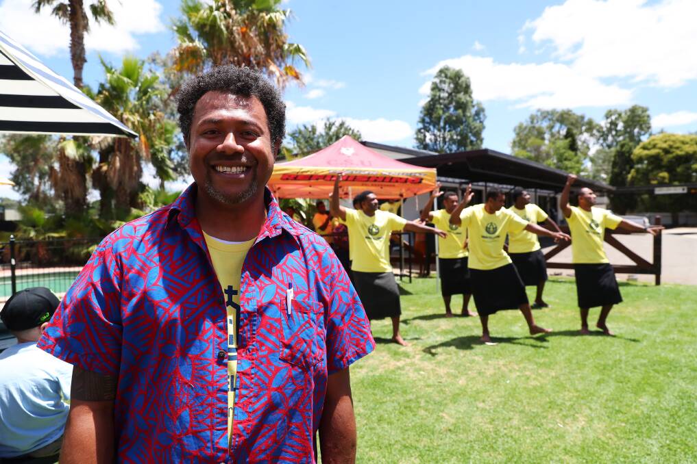 BULA: Tomasi Rokoqica says the Wagga Fellowship members are thrilled to share part of their Fijian culture. Picture: Emma Hillier 