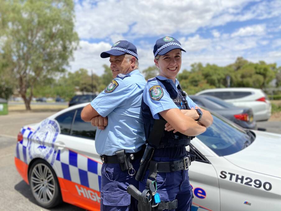 OUT ON THE ROAD: Father and daughter Steve and Hannah Bloomfield are now both working at Riverina Highway Patrol. Picture: Annie Lewis 