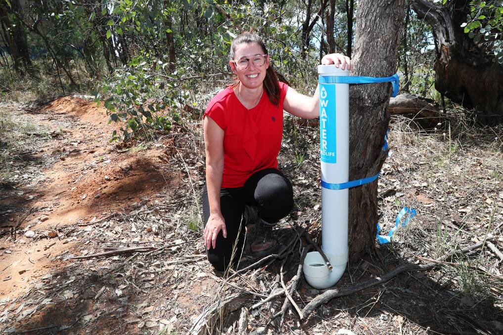 CARING FOR FAUNA: Sam Pascall says Water for Wildlife is all about helping the region's animals quench their thirst when hot weather hits. Picture: Emma Hiller 