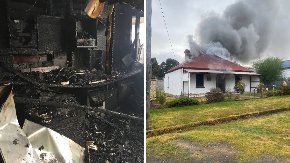 Fire and Rescue NSW responded to the house fire in Clarke Street, Harden. Pictures: FRNSW 