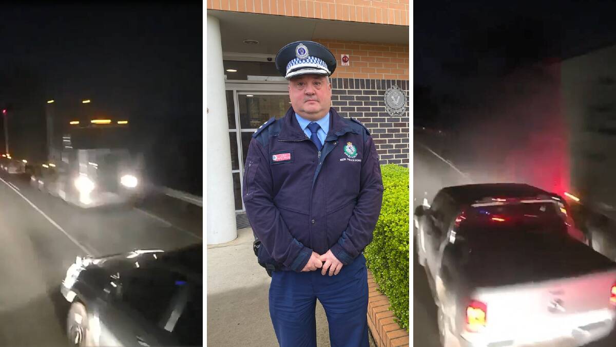 COME FORWARD: Darren Moulds is urging the driver involved in the near-miss to speak with police. The vehicle depicted is a 4WD and has a bulbar and UHF aerial. 