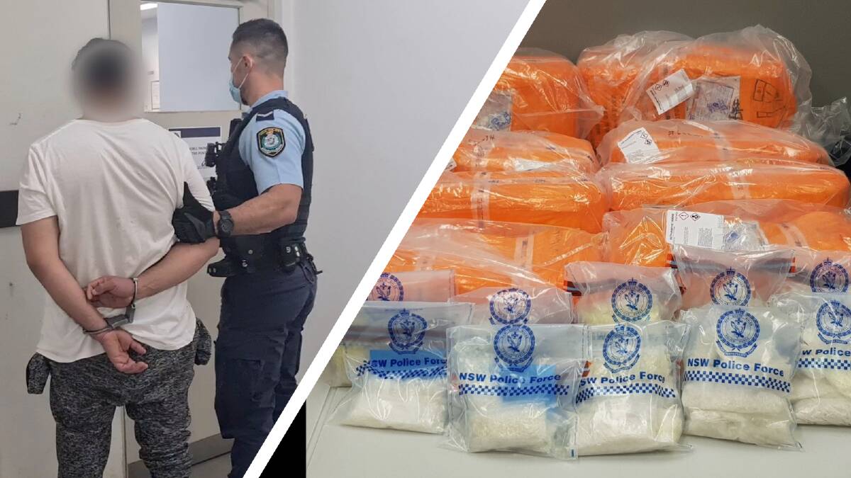 Police arrested two men in the Riverina after intercepting an international package. Pictures: NSW Police 