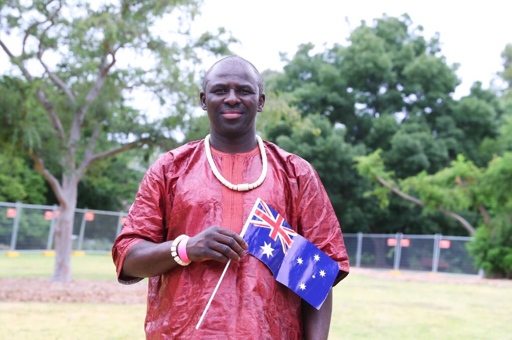 PROUD MOMENT: Mohamed Kandeh says he is overwhelmed with feelings after finally becoming an Australian citizen. Picture: Emma Hillier 