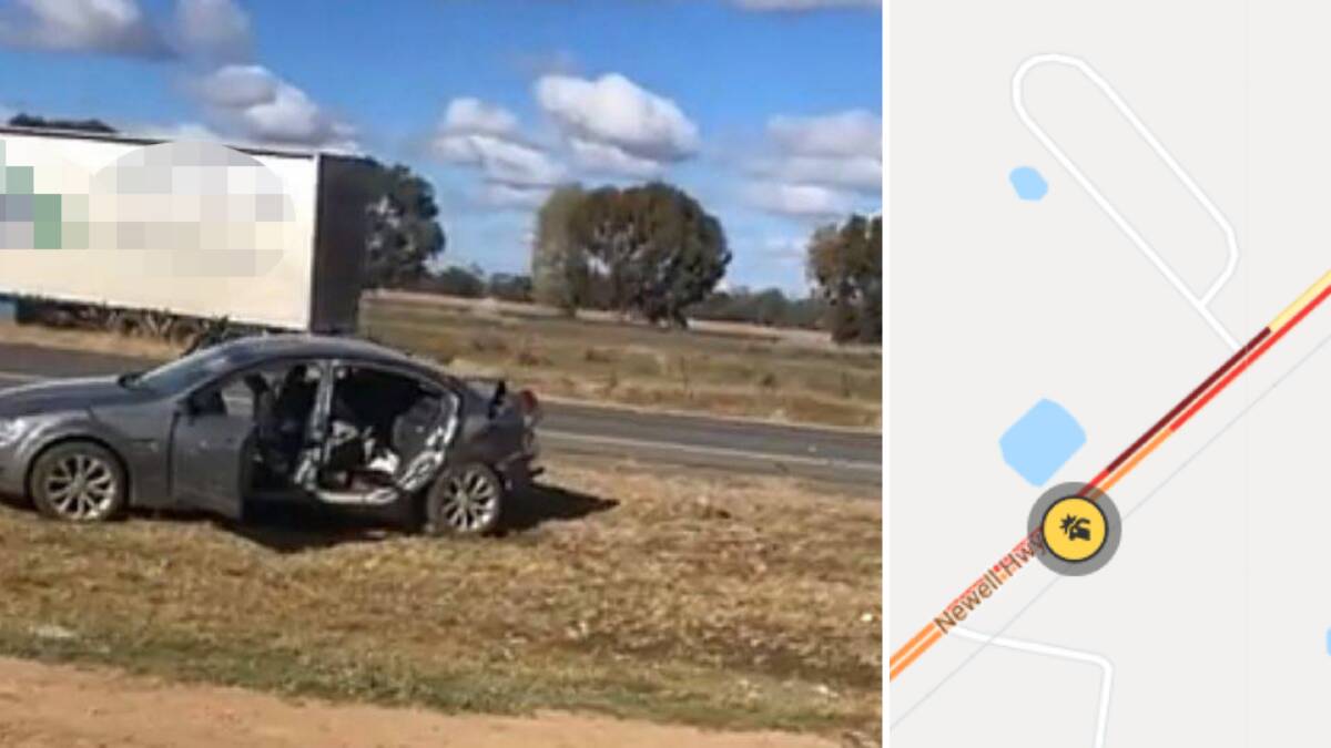 Man freed from car after crash on Newell Highway
