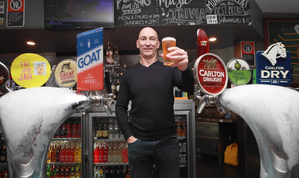 LAST DRINKS: David Barnhill says while he is handing the pub over to new owners he will still be a familiar face around town. Picture: Les Smith 