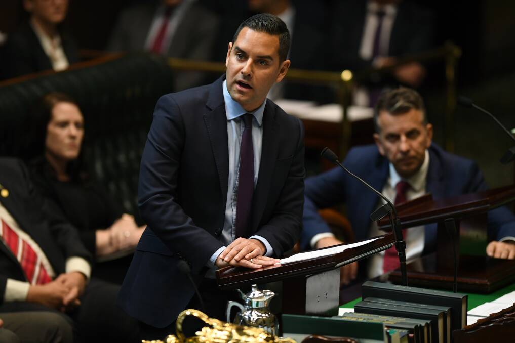 LANDMARK LEGISLATION: Member for Sydney Alex Greenwich introduces the Reproductive Healthcare Reform Bill 2019 into parliament last week. Picture: AAP Image/Joel Carrett