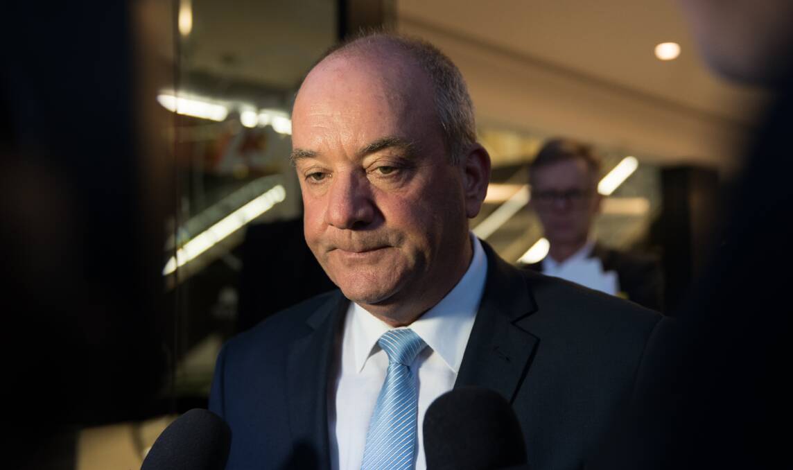 A downcast Daryl Maguire announces he will move to the crossbench.