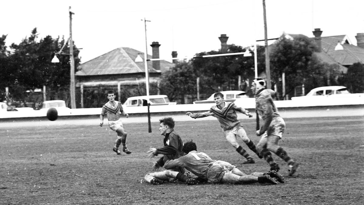 Gaffey in action at the Wagga Cricket Ground in 1965. 