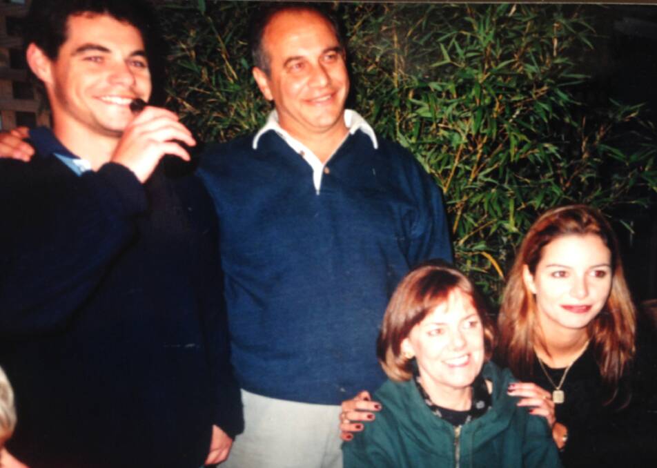 GOOD TIMES: David Mavroudis with father John, mother Colleen and sister Jane. 