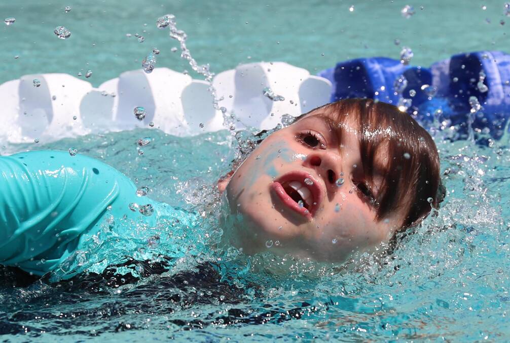 BIG DAY: Blake Piper, 10, was among the stars of the pool at the Forest Hill Public School swimming carnival on Wednesday. Picture: Les Smith