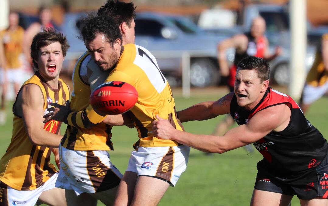 EYES ON THE PRIZE: East Wagga-Kooringal and Marrar have rival coaches wary heading into the Farrer League season. Picture: Les Smith