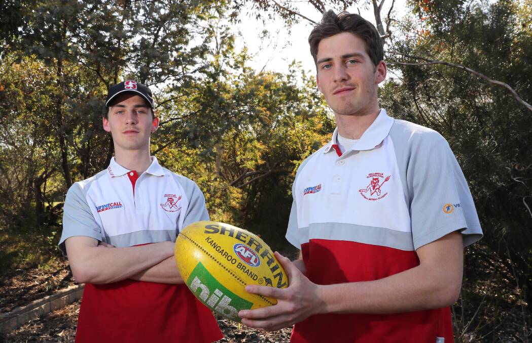 Sean Keith, right,will join twin brother Ben (left) at CSU this year. Previously at Collingullie-Glenfield Park, the pair will reunite in red and white. 