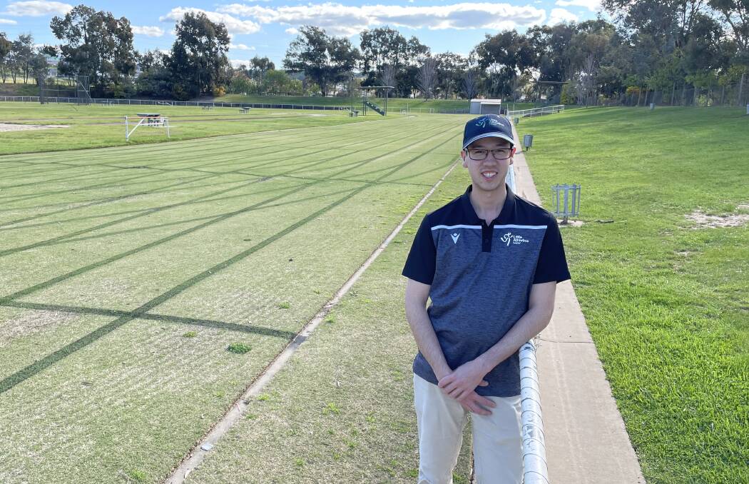 ALL QUIET: Daniel Warren, Little Athletics NSW regional development officer for Riverina, at the Bill Jacob Athletics Centre at Jubilee Park on Tuesday. Picture: Peter Doherty