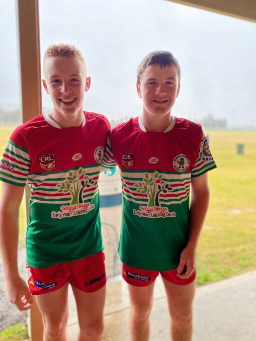 KEEN AS: Wagga Brothers under 14s players Rusty Kenningale (from Hillston) and Dylan Bendall (from Lake Cargelligo). Picture: supplied
