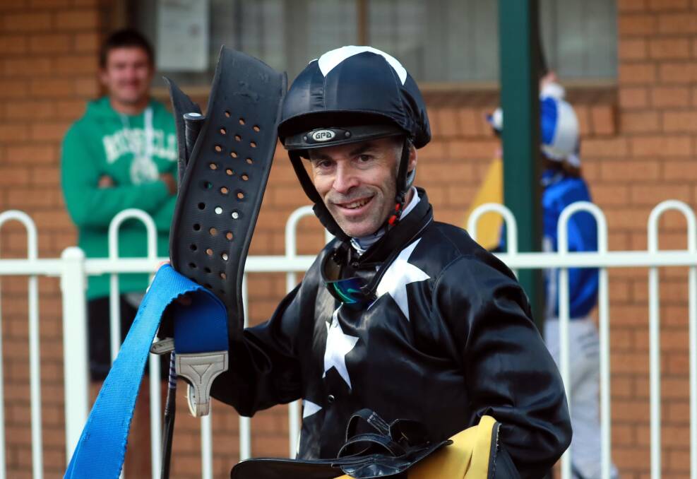 HAPPY DAYS: Trainer-jockey Michael Travers after a win at Gundagai earlier this year. He's had five wins his last 40 runners as a trainer, including four in the last 21 starts. Picture: Les Smith