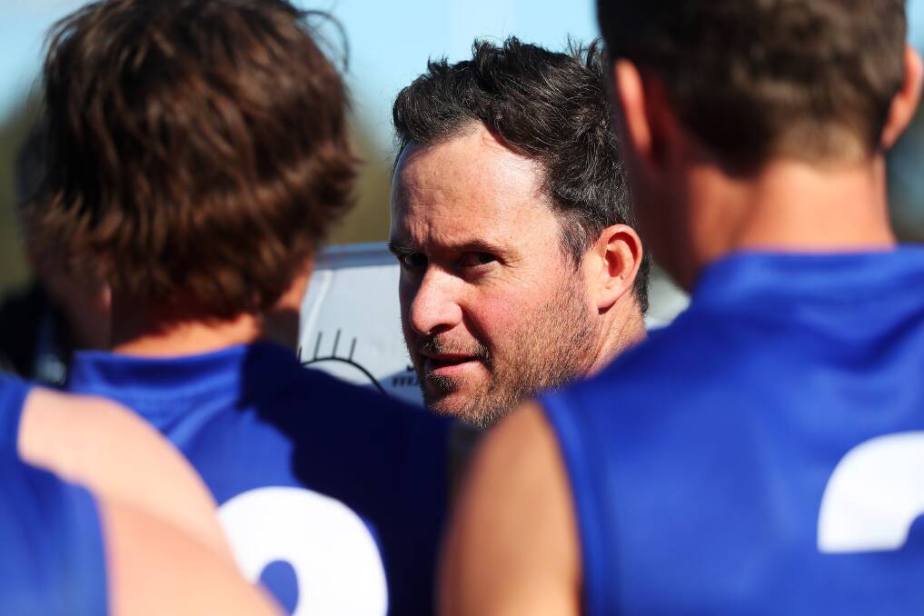 KEEN AS MUSTARD: Temora coach Jake Wooden in last year's finals series. Picture: Emma Hillier