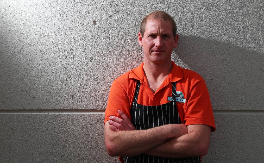 HAUNTED BY LOCKDOWN: East Wagga-Kooringal's Nathan Scott thought he'd left COVID-19 shutdowns behind when he left Melbourne. The butcher hasn't had to stop work, "just footy...footy's changed, which is a shame." Picture: Emma Hillier