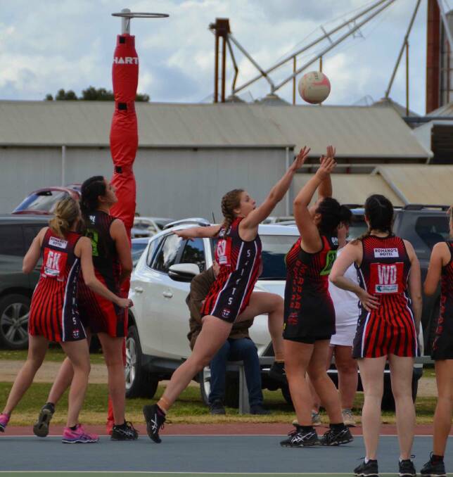 Ace North Wagga defender Ruby Porter keeps the pressure on in last week's do-or-die final round game at Marrar. 