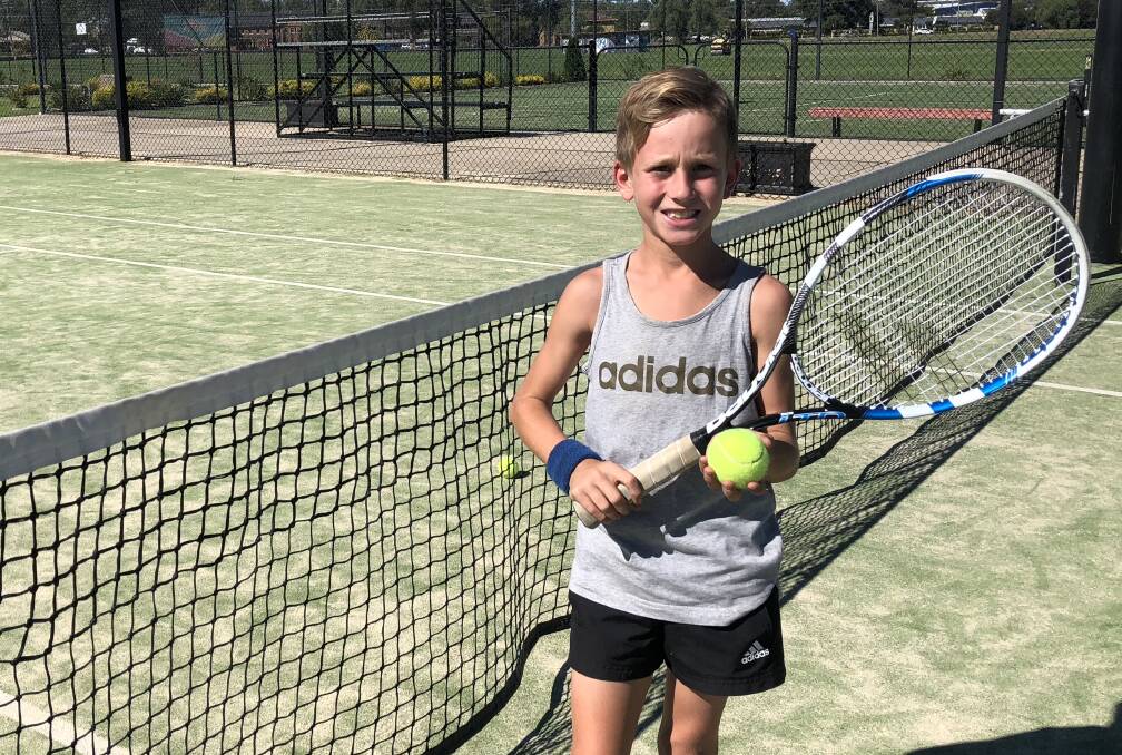 ON THE RISE: Wagga youngster Elijah Dikkenberg looks to be going places with his tennis. Picture: Peter Doherty